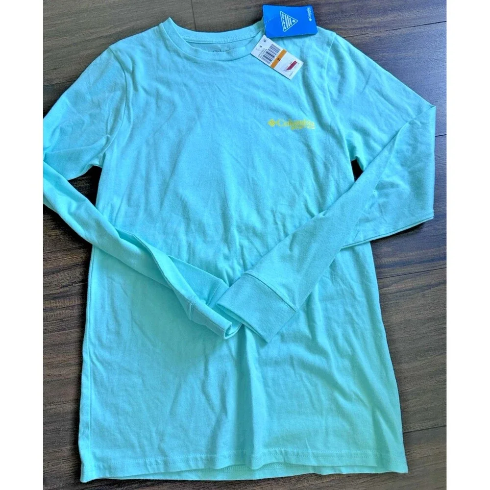 Columbia Men's Florida Graphic Crewneck  Cotton Long sleeve t-shirt Green Small